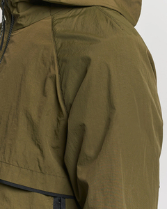 Veste coupe-vent en nylon léger surdimensionnée avec logo personnalisé, style streetwear, blocs de couleur, fermeture éclair, capuche, veste de pluie, motif imprimé - Product Image 6