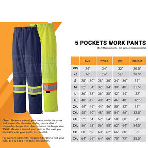 Dernier modèle de pantalon personnalisé haute visibilité pour hommes Pantalon haute visibilité haute résistance Service OEM Prix bas Taille personnalisée Design couleur Pantalon haute visibilité de sécurité - Product Image 6