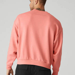 Sweat-shirt rose basique 3945 UNISEXE EN POLAR ÉPONGE À ÉPAULES DÉCHIRÉES - Product Image 1