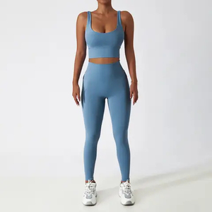 Ensembles de yoga confortables, logo et taille personnalisés OEM, forte demande, meilleures caractéristiques, design unique, emballage personnalisé, ensembles de yoga pour femmes - Product Image 6