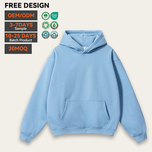 Custom Printed <b>Pullover</b> Heavyweight Plain Winter Hoodie High Quality 340GSM Streetwear Polyester Cotton Oversized Unisex <b>Men</b> - Product Image 1