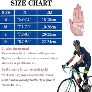 Gants de cyclisme unisexes en néoprène pour l'été, demi-doigts, légers, protection UV, haute qualité - Product Image 6