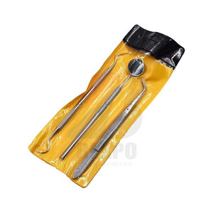Kit de 3 Piezas para Examen Dental, Kit Básico de Higiene con Pinzas, Espejo y Explorador, Herramientas de Limpieza - Product Image 1