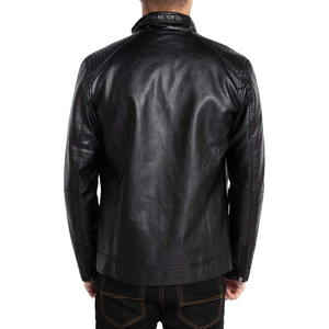Veste de vélo en cuir d'agneau véritable de haute qualité pour hommes - Product Image 4