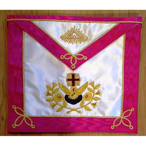 Rito escocés 18 grados delantal Rose Croix bordado a mano de alta calidad por encargo diseño masónico bordado artesanía costura - Product Image 1