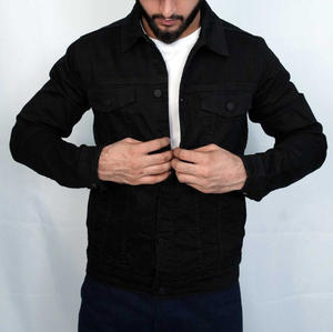 Veste en jean personnalisée avec impression sans capuche pour hommes, veste en jean avec bouton, veste en jean imprimée avec lettres, vestes en jean personnalisées - Product Image 4