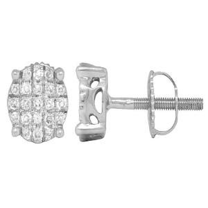 Boucles d'oreilles classiques en or 10 carats avec diamants de laboratoire bijoux de luxe élégants pour femmes vêtements de tous les jours - Product Image 3
