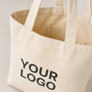 Sac fourre-tout en toile personnalisé avec logo, poignées renforcées, poche intérieure et tissu de qualité supérieure pour le shopping, les voyages et les événements - Product Image 2