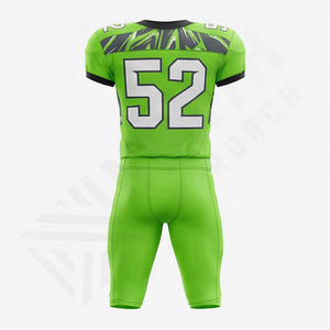 Uniforme de Fútbol Americano Personalizado con Nombre y Número de Equipo, Talla Grande para Hombre, 100% Poliéster Transpirable, Profesional y Atlético - Product Image 2