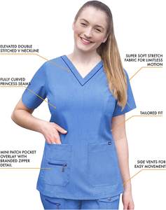 Uniformes médicaux de gommage pour femmes, ensembles d'uniformes d'infirmière pour Service d'oem d'hôpital Offre Spéciale - Product Image 1