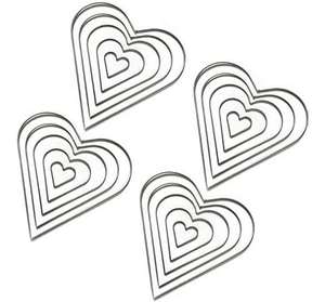 Marco de corona con forma de corazón doble de metal gris para decoración del hogar en Festival - Product Image 3