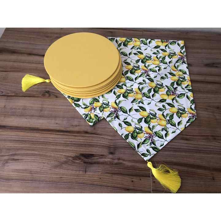 LEMON PATTERNED RUNNER & CUPBOARD