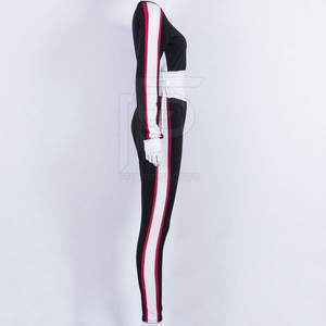 Vêtements de sport en spandex cousus personnalisés de haute qualité ensemble de yoga durable respirant pour femmes leggings de course avec motif solide - Product Image 3