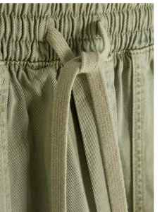 Ladies Casual Tie Waist Joggers Anti-Rides et Anti-Statique Woven Fabric Washed Technics - Product Image 2