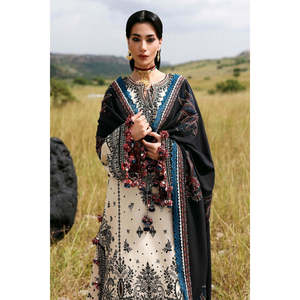 Vestido de lujo bordado de algodón Hussain Rehar DHANAK '26, Salwar Kameez, Choli, Lehenga Choli, Anarkali, Sari - Product Image 3