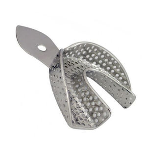 Plateaux d'empreinte manuels médicaux de haute qualité, usage dentaire professionnel, réutilisables, compatibles avec l'autoclave, poignée ergonomique, acier inoxydable, Lore - Product Image 2