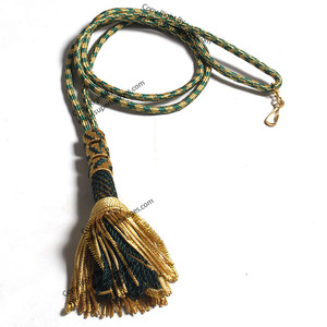 NUEVO CORDÓN PECTORAL DE BORLA DE OBISPO DE ORO, VESTIDOR DEL CLERO, cordón cruzado pectoral dorado sólido de 32" - Product Image 2