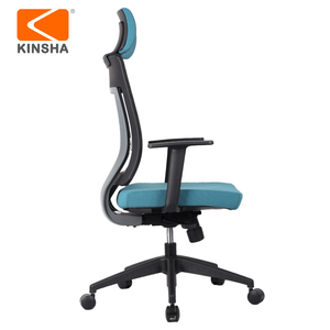 Kinsha เก้าอี้ห้องประชุมผู้บริหารปรับได้ทันสมัยเก้าอี้หมุนหลังสูงพร้อมพนักพิงศีรษะหนัง PU ตาข่ายโลหะผ้าโฟม - Product Image 3