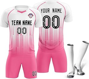 Ensemble d'uniformes de football professionnels de haute qualité pour adultes Étiquette personnalisée Service OEM Techniques de coupe automatisées Saison d'été - Product Image 5