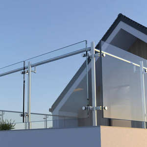 Vidrio de Seguridad para Construcción 8mm 10mm 12mm Vidrio Templado Endurecido para Barandilla de Balcón sin Marco - Product Image 1