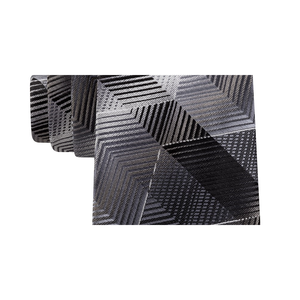 Cravatta Classica da Uomo Van Heusen a Righe Zig-Zag Nera con Stampa Floreale, Taglia Regolare, Logo Personalizzato, Realizzata in Poliestere, Confezionata in Scatola Regalo - Product Image 2