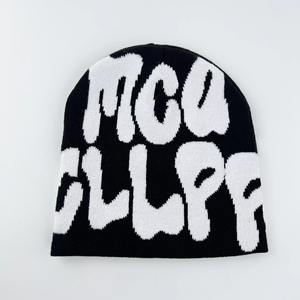 Gorro holgado de punto cálido para hombres y mujeres Gorro de calavera grueso y suave para exteriores para clima frío diario jacquard - Product Image 1