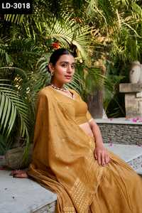 Ropa étnica india Pure Chanderi Plain Lehenga Choli con borde de trabajo Zari con bordado de lentejuelas trabajo Lase Border Dupatta Set - Product Image 5