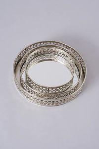 ถาดกระจกทรงกลมแวววาวถาดกระจกตกแต่งบ้านโรงแรมสำหรับตกแต่งบ้านของขวัญแต่งงานและของขวัญ - Product Image 2