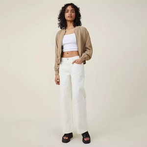 Women Bomber <b>Jacket</b> Custom <b>Lightweight</b> Nylon Streetwear Casual Outerwear OEM Manufacturer Factory Supplier - Product Image 2