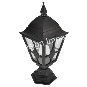 Jardín decorativo hierro calle Pilar lámpara nuevo estilo moderno calle decorativa o al aire libre hogar jardín césped decoración lámpara negro recubierto - Product Image 5