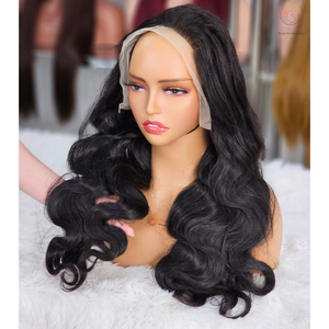 Venta al por mayor Remy pelo Glueless transparente encaje Frontal pelucas 13X4 para las mujeres negras 24 pulgadas cuerpo onda Peluca de cabello humano - Product Image 3