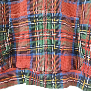 Chaquetas Cortas Holgadas con Cierre y Estilo Desgastado con Lavado Ácido para Hombre, Sudadera con Capucha de Franela a Cuadros, Fabricación de Sudaderas de Alta Calidad - Product Image 6