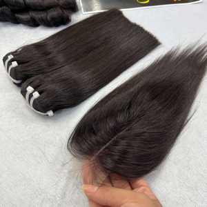 Venta al por mayor de cabello humano virgen vietnamita, 10A 12A Grado Hueso recto Vietnam Extensiones de cabello humano | Paquetes para pelucas - Product Image 1