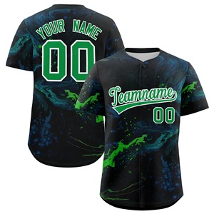 Malla de alta calidad Hip Hop Ropa deportiva Jersey Personalizable Béisbol Softball Diseño Bordado Nombre del equipo Número Transpirable - Product Image 1