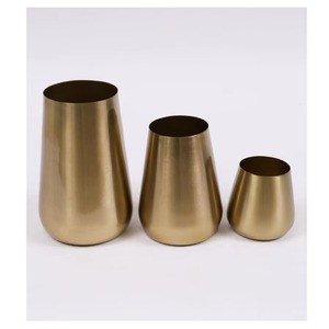 Jarrón de Metal estilo tarro largo con acabado de espejo dorado, centro de mesa decorativo moderno elegante para flores, sala de estar y decoración de boda - Product Image 4