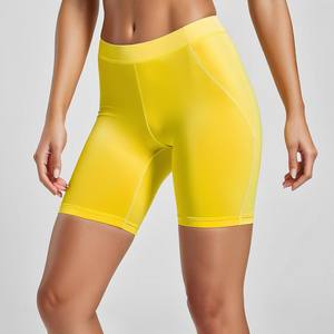Pantalones cortos de entrenamiento de gimnasio Oxford de secado rápido transpirables para mujer con botón de lazo decoración pantalones cortos de Fitness que absorben la humedad - Product Image 4
