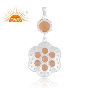 จี้พลอยโทแพซและซิทรีนสีขาวธรรมชาติจี้เงินแท้ปรับแต่งได้ตามต้องการ - Product Image 3