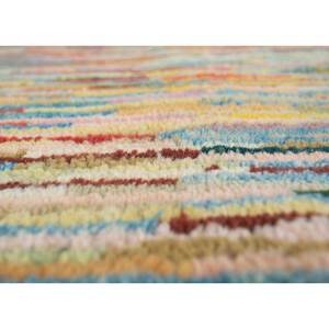 Tapis en laine faits main Nuray, noués à la main, motif abstrait, pour entrée, salon, couloir - Pae-1360, puzzle rectangulaire 9x12 - Product Image 3