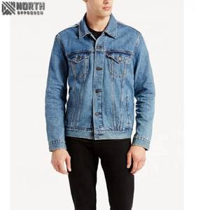 2025 élégant hiver lavé vêtements d'extérieur Denim jean veste 100% coton régulier ajusté manches longues hommes avant personnalisable respirant - Product Image 6