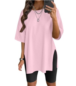 Camiseta extragrande de algodón para mujer, camiseta OEM con impresión DTF personalizada y opciones de sublimación - Product Image 1