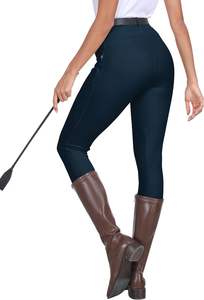 Wholesale Custom Women Breeches Jodhpurs for Horse Riding Stretchable Equestrian Trousers <b>Knee</b> <b>Patch</b> Jodhpur & Breeches - Product Image 2