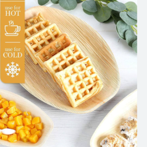 Haute qualité jetable écologique compostable Areca Ellipse plateau/plateau étanche pour hôtel maison anniversaires événements Camping - Product Image 2