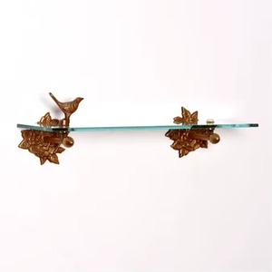 Hot Selling Bulk Traditional Golden Brass Bird Figurine Bracket for Wall <b>Shelves</b> for Bathroom Kitchen Kidroom - Product Image 1