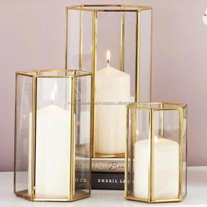 Lanternes décoratives en verre Antique, porte-bougie de créateur pour Table de salon, vente en gros, décoratif personnalisé 2023 - Product Image 2