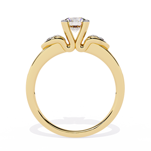 Bất Tự Nhiên Kim Cương Engagement <span class=keywords><strong>Ring</strong></span> Cho Phụ Nữ Rắn 14K/18K Vàng Vàng 0.30 Carat Thiết Kế Đồ Trang Sức - Product Image 5