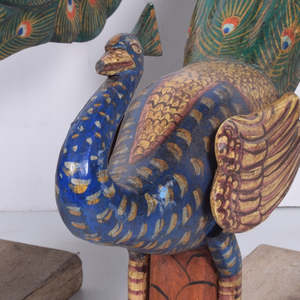 Pavo Real de Madera Hecho a Mano, Moderno y Tradicional, para Decoración de Sala de Estar, Navidad, Diwali y Bodas, Estilo Artesanal - Product Image 2