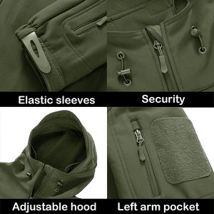 Veste Softshell Pour Hommes Polaire Résistant À L'eau Hiver Veste Coupe-Vent Veste Softshell Nouvelle Haute Qualité - Product Image 5