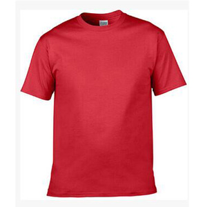 Pure Color 100% Cotton Crew O Neck White <b>Black</b> Blue <b>Red</b> Grey Short-Sleeve Blank Tees T-shirt for men - Product Image 5