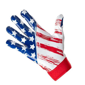 ถุงมืออเมริกันฟุตบอลน้ำหนักเบาคุณภาพพรีเมียม ผลิตจากโพลีเอสเตอร์เนื้อนุ่ม ระบายอากาศได้ดี ดีไซน์กันลื่น แห้งเร็ว สวมใส่ง่าย - Product Image 3