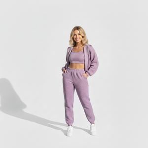 Ensemble de yoga 2 pièces pour femmes, nouveau style, grande taille, soutien-gorge côtelé et leggings de sport, séchage rapide, avec personnalisation et faible MOQ - Product Image 3